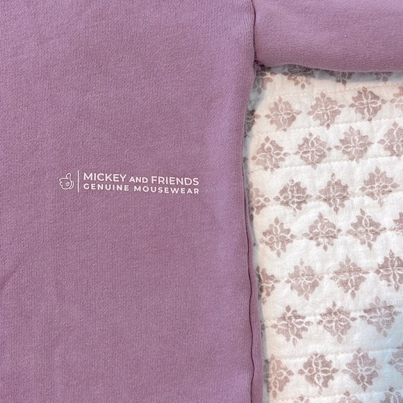 Disney WDW Mickey Mouse Genuine Mousewear Pullover Cropped Sweatshirt Plum XL - Picture 8 of 13